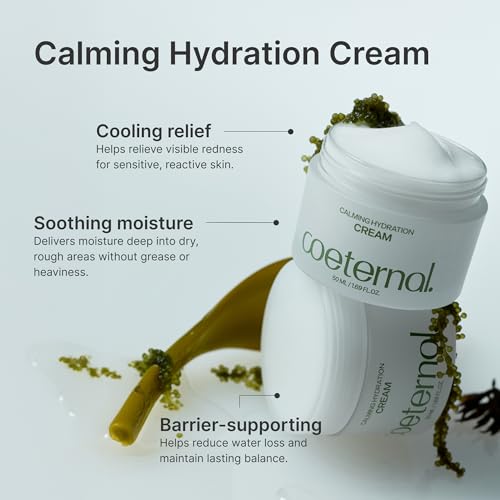 Calming Hydration Cream, Barrier-Repairing Korean Moisturizer with Ceramide NP, Niacinamide, Panthenol & Centella, Soothing Face Cream for Redness-Prone and Oily Skin, 50ml / 1.69 fl.oz.
