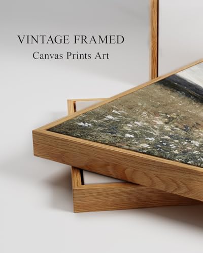 Vintage Landscape Wall Art Set - 3 Pieces 16x24 Inches with Variation Champ Fleuri
