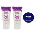 Not Your Mother's Curl Talk Frizz Control Sculpting Gel 6 Oz.(Pack of 3). Travel Size Body Cream 1 Oz Included.