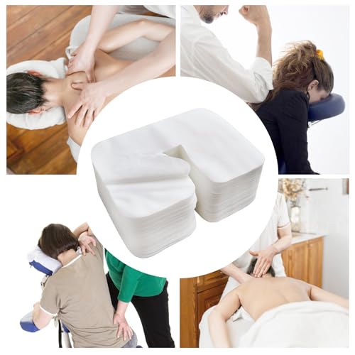 Ypfyed 500 Piece Disposable Face Cradle Covers Ultra Soft Face Rest Covers for Massage Tables & Chairs
