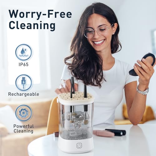 Electric Makeup Brush Cleaner, Portable Automatic USB Cosmetic Brushes Cleaner Machine, Automatic Makeup Brush Cleaner for Makeup Sponges and Brushes£¨22£©