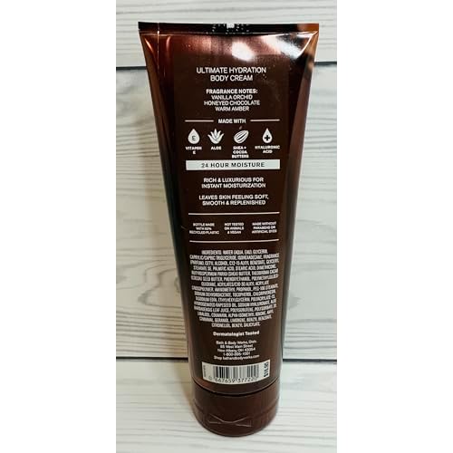 Bath & Body Works Chocolate Amber Ultimate Hydration Body Cream 8 Ounces Pack of 2