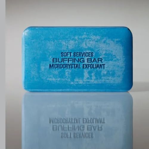 SOFT.SERVICESS Buffing Bar Microcrystal Exfoliating Body Bar for KP and Ingrown Hair (2 pack, 7.5 oz)