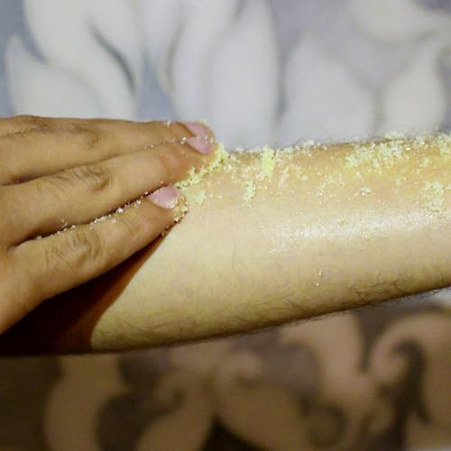 Moroccan Lemon Dead Sea Salt Scrub | Face & Body | Non clogging | Argan oil | Natural exfoliator || Made in Canada - Muslim Cosmetics - Moroccan Lemon Scrub (8oz (240ml))