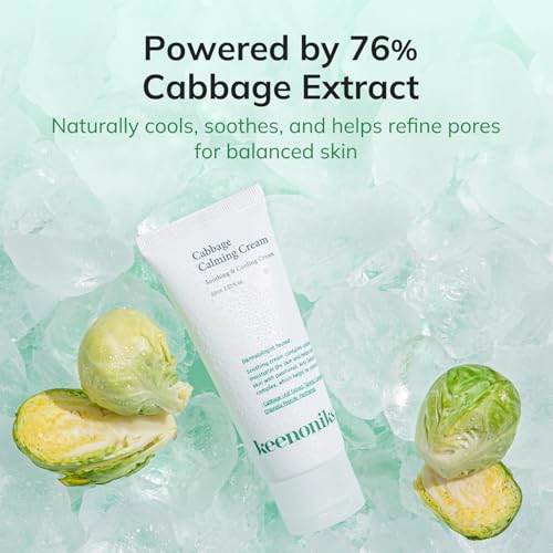 Cabbage Calming Moisturizer for Sensitive Skin - Hydrating Pore Tightening Gel 60ml