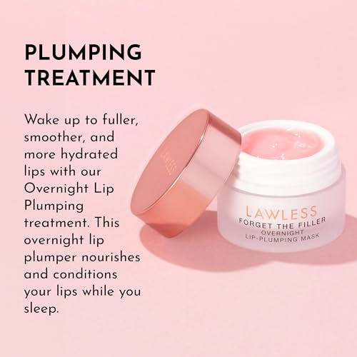 LAWLESS Sweet Dreams Overnight Lip Mask - Natural Hydrating & Plumping Treatment, 0.28 oz