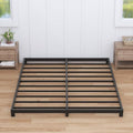 Queen Size Low Profile Bed Frame - 4 Inch Platform Metal Bed
