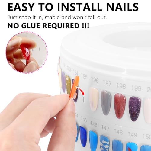 300 Swatches Nail Polish Display Book with Removable Tips for Nail Art