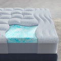 HOMRELEXA Twin XL Cooling Mattress Topper 4 Inch Gel Memory Foam & Ice Silk Cover