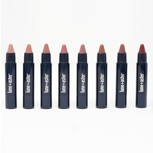 Unplugged Lip Crayon - Moisturizing Medium Coverage Lipstick with Shine - Medium Shade, Hydrating Formula - Lune+Aster Powerlips Quickstick