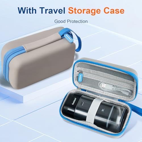 Portable Water Flosser for Teeth - Black, 4 Modes & 4 Intensity Levels, Travel Case, Removable Tank, IPX7 Waterproof, Cordless Dental Irrigator