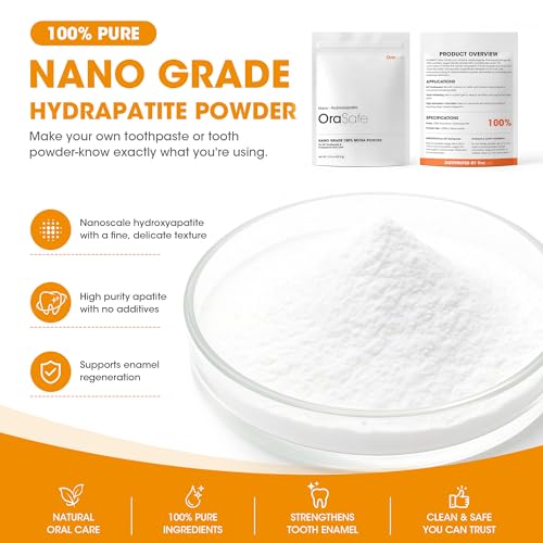Nano Hydroxyapatite Powder for DIY Toothpaste & Oral Care 42.5g - Fluoride Free