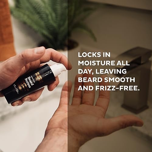 Men's Leave-In Beard Conditioner & Smoothing Serum - Vegan, Paraben-Free, 4oz & 1.7oz