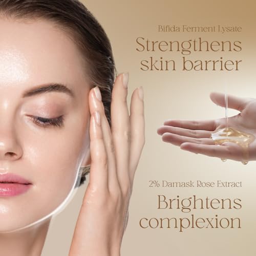 Liquid Gold Radiance Toner-Serum with 10 Face Masks - Hydrating, Gold & Rose Water, Sensitive Skin, 13.76 Fl Oz