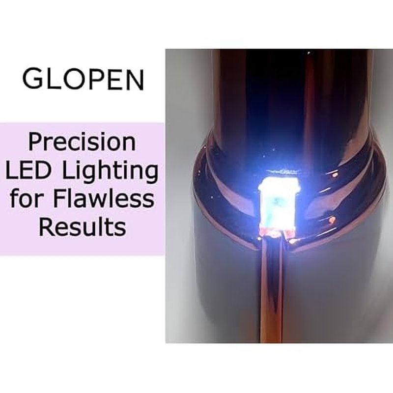 Glowpen Mini Facial Hair Trimmer for Women, USB Rechargeable, Portable Painless Hair Removal Tool, Unisex Face & Lip Grooming Device, White
