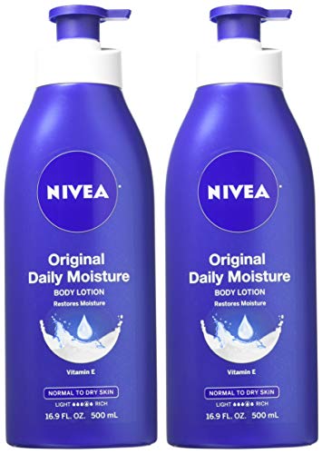 Nivea Body Lotion Original Daily Moisture 17oz Pack of 2 for Normal to Dry Skin