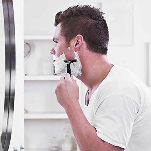 Disposable Razors in Bulk with Shaving Cream - 100 Pack, Double Blade Men's Safety Razors