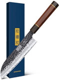 HOSHANHO 7-Inch Japanese Santoku Knife - High Carbon Steel Kitchen Chef Knife