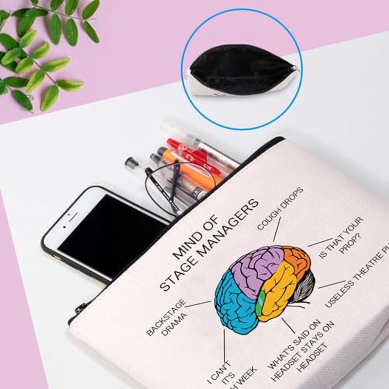 GJTIM Stage Manager Gift Musical Theater Backstage Gift Mind Of Stage Manager Makeup Bag (Stage Manager Bag)