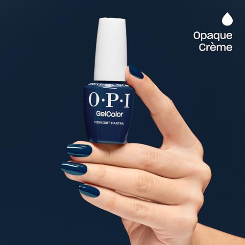 OPI GelColor LED Cure Nail Polish - Midnight Mantra Opaque Dark Navy Blue