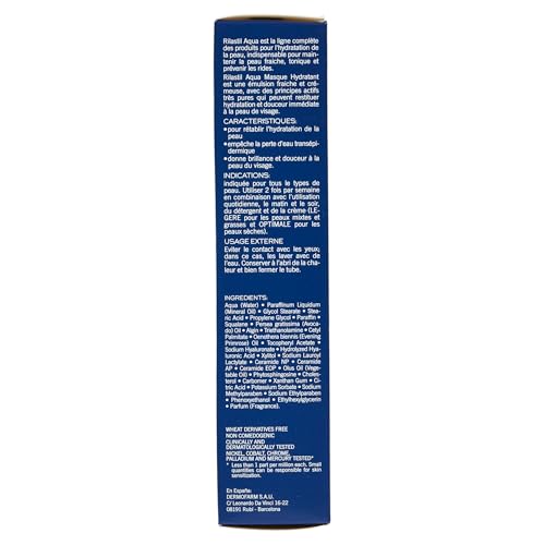 Rilastil Aqua Hydrating Facial Mask 50ml – Intensive Moisturizing, Brightening