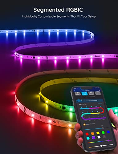 Govee 131.2ft RGBIC LED Strip Lights for Bedroom App Control - Color Changing