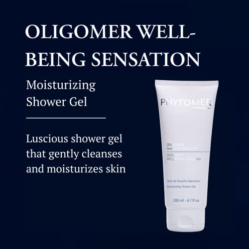 Phytomer Well-Being Moisturizing Shower Gel | Gentle Skin Cleanser & Moisturizer | Invigorates Tired Body, Skin & Muscles | Immediate & Lasting Hydration with Relaxing, Delicate Scent | 200 ml