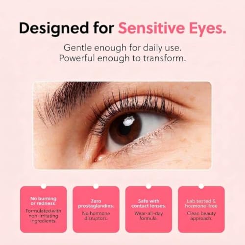 Prostaglandin-Free Eyelash Growth Serum – Rebuilds Thin Lashes, 0.10 Fl Oz