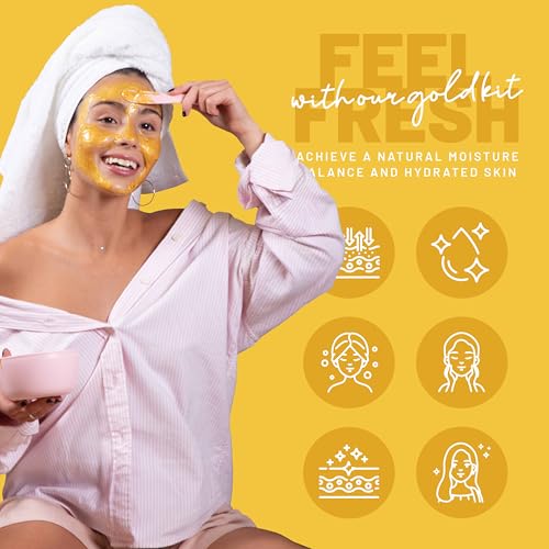 BRÜUN Peel-Off Jelly Face Mask Set with 5 Treatments - Black Gold, Red Gold, White Gold, 24k Gold & Hyaluronic Acid