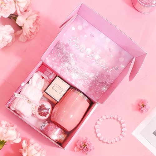 Birthday Day gifts for Women, Get Well Soon Self Care Package Box, Sending Hug Baskets Thinking of You Gift for Valentine's Day Christmas' Day- Presents for Women/Mom/Wife/Girlfriend/Sister/Her