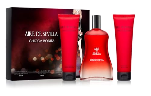 Instituto Español Aire de Sevilla Chicca Bonita Gift Set 10.14 Fl Oz - Eau de Toilette, Body Gel & Lotion for Women