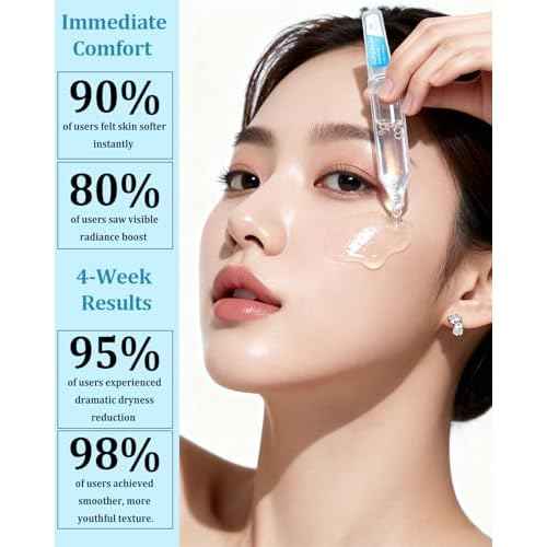 4% Hyaluronic Acid Serum for Face, 8D Hyaluronic Acid Ultra Hydrating Anti-Aging Serum with 20,000ppm Acetyl Hexapeptide-8, Korean Skincare Single-Use Ampoule for Dry & Sensitive Skin, 30pcs