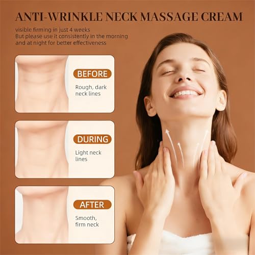Angel Silk AH-8 Firming Neck-Eye Cream Bundle, Tightening & Revitalizing Set, Electric Massage Eye Cream with Red Light, Firm Smooth of Eye Fine Lines, Anti-Wrinkle Deep Moisturizing Skincare