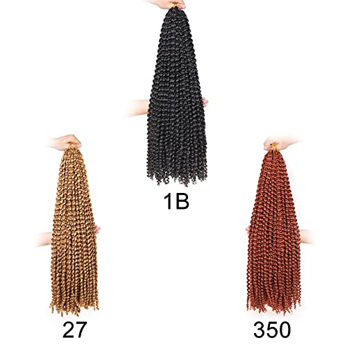 ZRQ 30 Inch Passion Twist Water Wave Crochet Hair 7 Packs of 16 Strands 27#