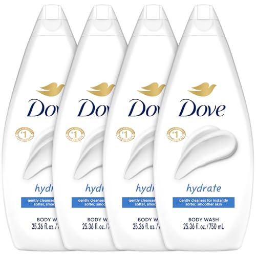 Dove Body Wash Hydrate 4-Pack ? Moisturizing Cleanser for Smooth, Soft Skin, 25.3 Oz Ea