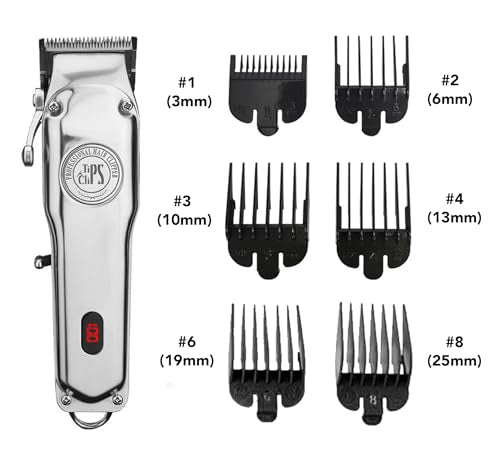 Cordless Professional Hair Clippers Kit for Men with 13 Attachments and LED Display
