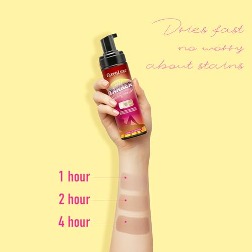 Self Tanner Mousse Mitt Kit ? Sunless Tanning Foam with Hyaluronic Acid for Hydrating - Flawless & Streak-Free Fake Tan Mousse, Watermelon Scent Medium Glow 6.76 fl. oz