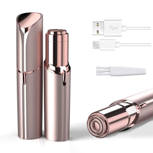 Facial Hair Remover for Women with 2 Pack Replacement Heads Gold