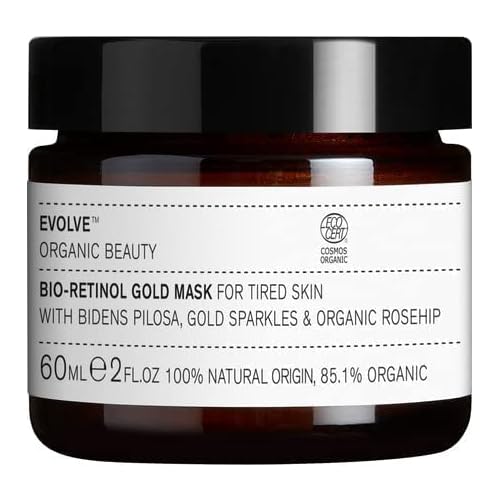 Evolve Organic Beauty - Natural Bio-Retinol Gold Face Mask | Small-Batch, Vegan Clean Beauty (2 oz | 60 mL) Packaging May Vary
