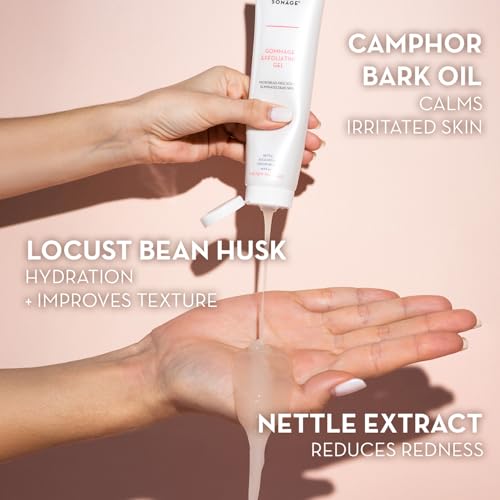Sonage Gommage Exfoliating Gel | Gentle Face Scrub For All Skin Types | Non-Abrasive Dead Skin Cell Exfoliation