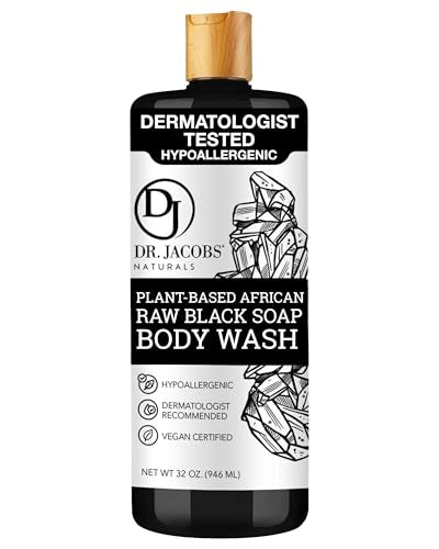 African Black Soap All-In-One Cleanser 32oz - Shea Butter & Aloe, Sensitive Skin
