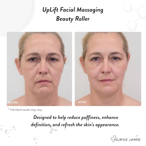 Nurse Jamie Uplift Facial Massaging Beauty Roller - Facial Massager with 24 Stones for Sculpting, Firming & Reducing Puffiness