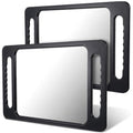 Hpmjz 2 Pack Unbreakable Large Handheld Makeup & Salon Mirror with Double Handles