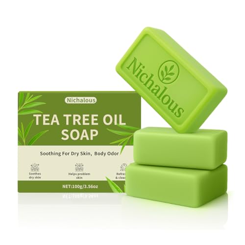 Tea Tree Soap Bar with Coconut & Witch Hazel – Deep Cleansing for Face & Body, Men & Women