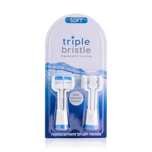 Triple Bristle Replacement Brush Head Refills | Innovative 3 Design