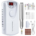 Electric Nail Drill Portable Nail Drill Professional 30000 RPM 13 Salon Quality Drill bits 50 Sanding Bands Portable & Low Noise for Acrylic Nails Gel Polishing Removing Bits Kit for Home Use
