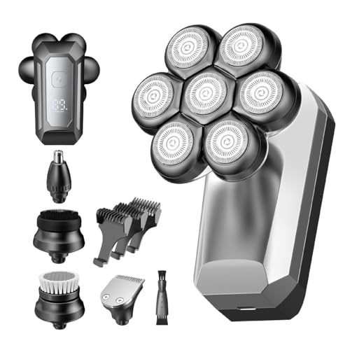 7D Detachable Floating Blade Electric Razor & 5-in-1 Grooming Kit for Men
