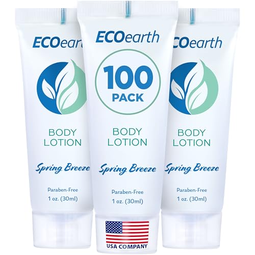 Travel Size Lotion 1 fl oz - 100 Pack Spring Breeze Scent - EcoEarth