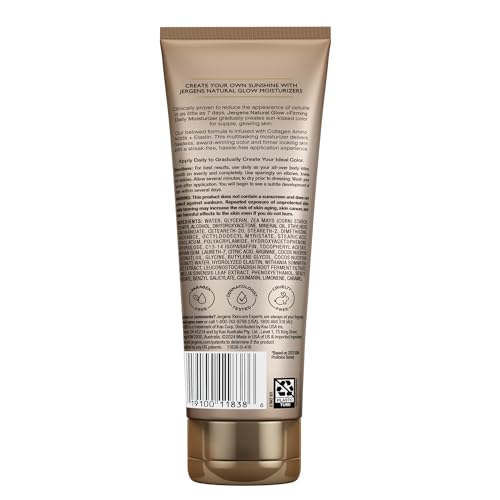 Jergens Natural Glow + Firming Daily Moisturizer Medium to Tan Skin Tones 7.5oz