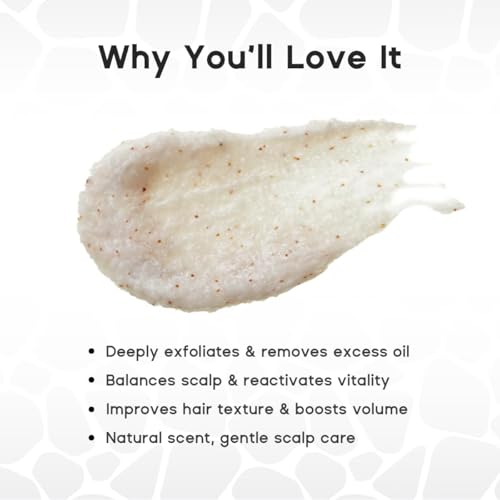 HALOVIDA Herbal Scalp Scrub for Dandruff & Hair Volume - Exfoliating Treatment
